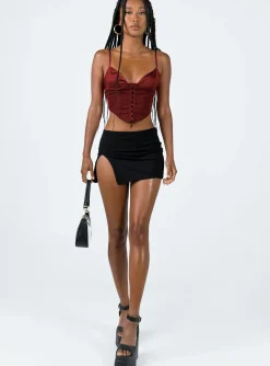 Princess Polly Palisade Corset Top Red Discount