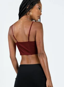 Princess Polly Palisade Corset Top Red Discount
