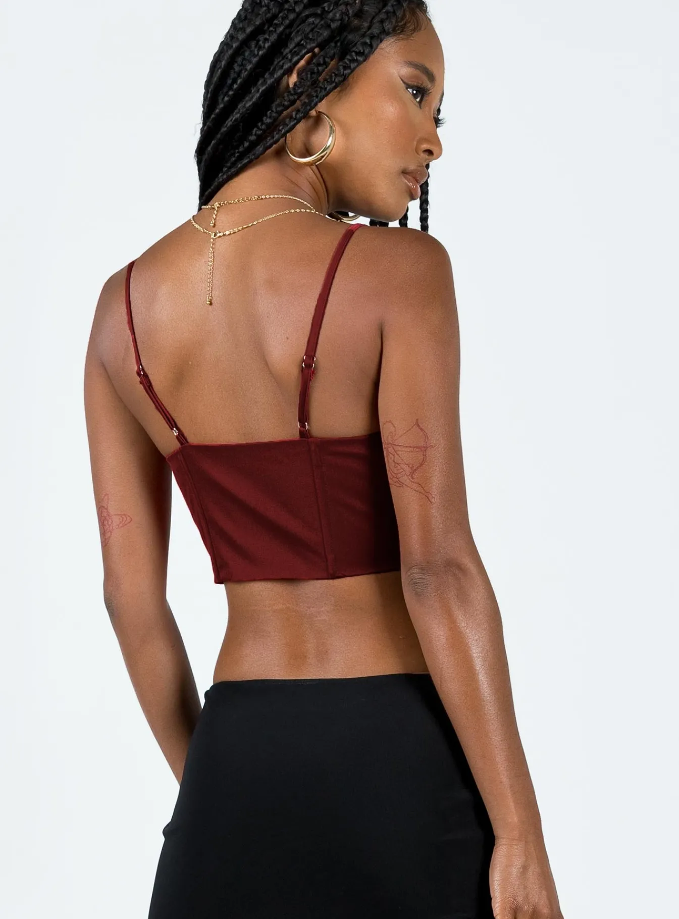 Princess Polly Palisade Corset Top Red Discount