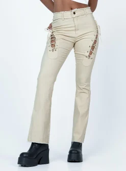 Princess Polly Parise Pants  Beige Flash Sale