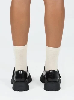Princess Polly Parker Loafers Patent  Black Outlet