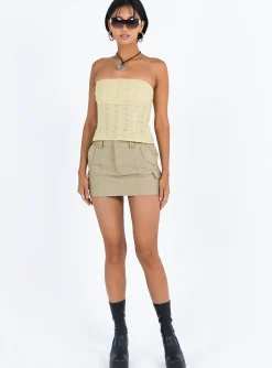 Princess Polly Parle Anglais Top Yellow Sale