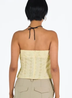 Princess Polly Parle Anglais Top Yellow Sale