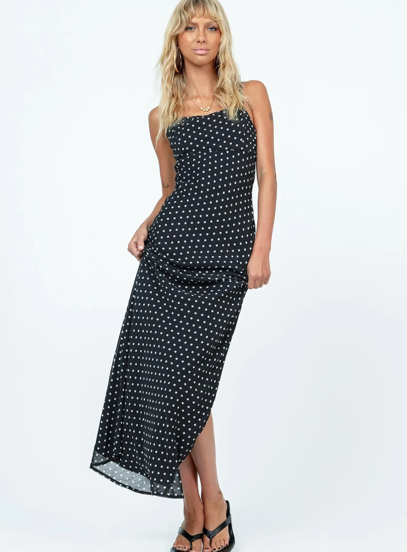 Princess Polly Parnham Maxi Dress/ White Black Shop