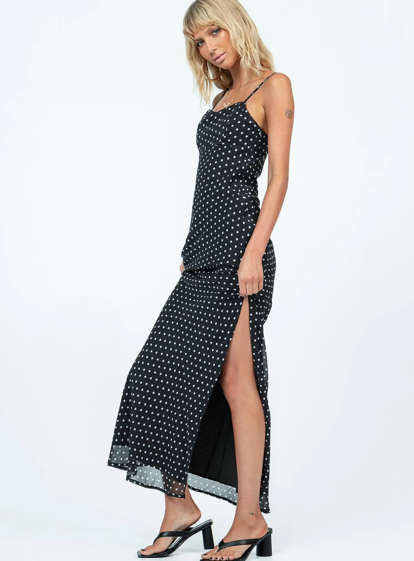 Princess Polly Parnham Maxi Dress/ White Black Shop
