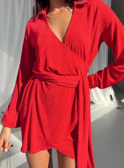 Princess Polly Party Time Mini Dress  Red Sale