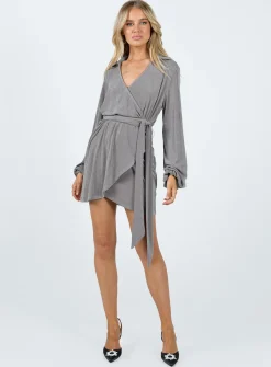Princess Polly Party Time Mini Dress Slate Grey Store
