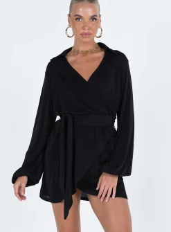 Princess Polly Party Time Mini Dresstall Low Impact   Black Clearance