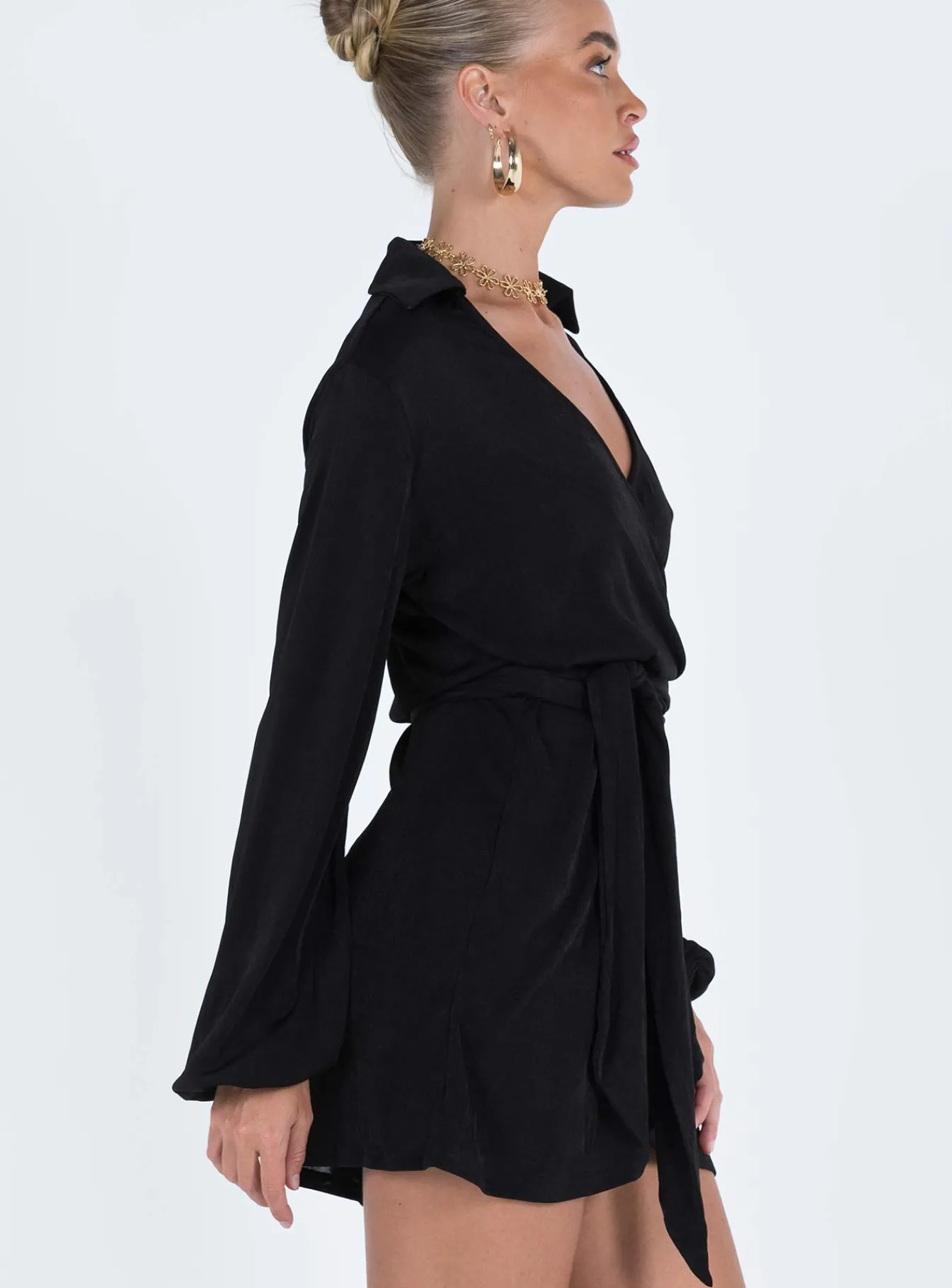 Princess Polly Party Time Mini Dresstall Low Impact Black Clearance