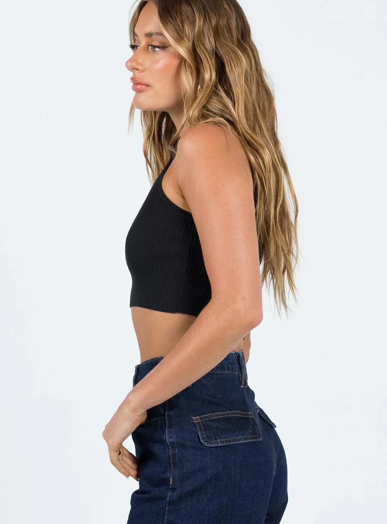 Princess Polly Patterson Top Black Flash Sale