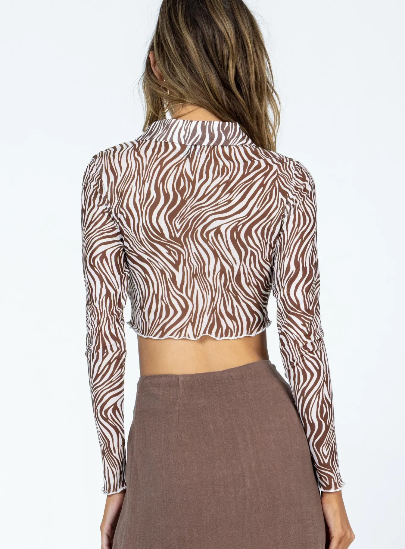 Princess Polly Paula Long Sleeve Top Zebra Cheap