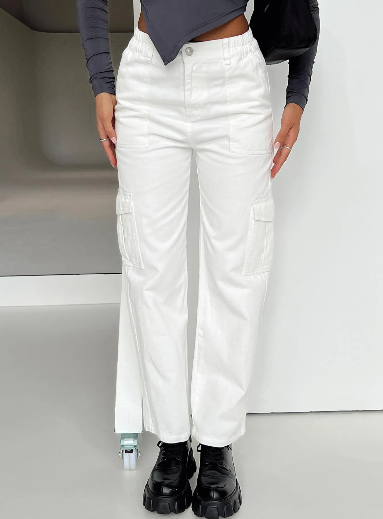 Princess Polly Pawley Cargo Pants White Cheap