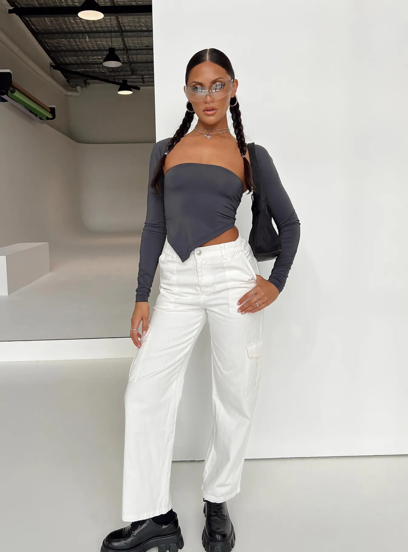 Princess Polly Pawley Cargo Pants White Cheap