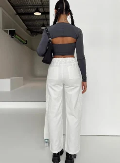 Princess Polly Pawley Cargo Pants White Cheap