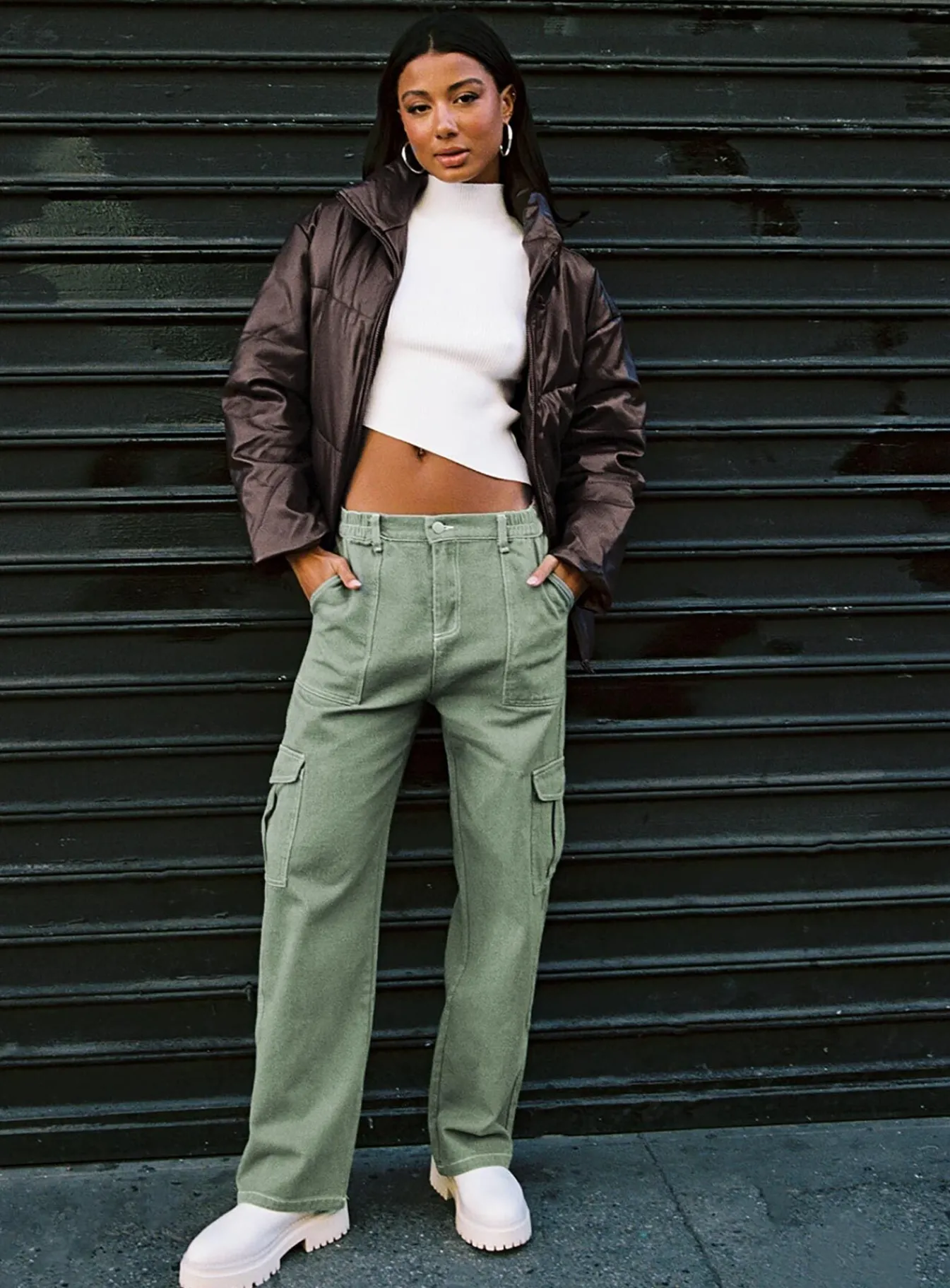 Princess Polly Pawley Cargo Pants Khaki Shop