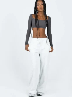 Princess Polly Paynton Long Sleeve Top  Grey Store