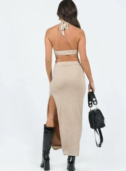 Princess Polly Payton Halter Set Beige Sale