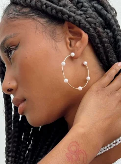 Princess Polly Pearce Hoop Earrings  Gold Store
