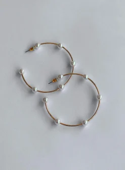Princess Polly Pearce Hoop Earrings  Gold Store