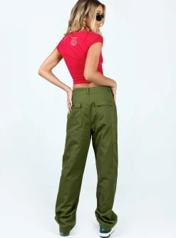 Princess Polly Pembrooke Cargo Pants Khaki Clearance