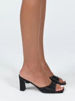 Princess Polly Perlie Heels Black Fashion