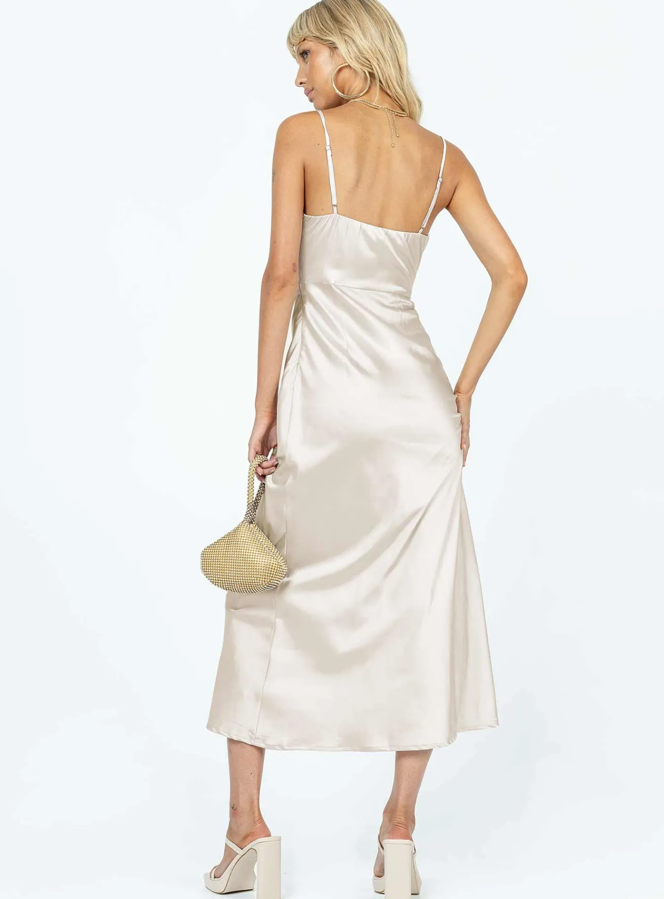 Princess Polly Perrie Midi Dress Cream Shop