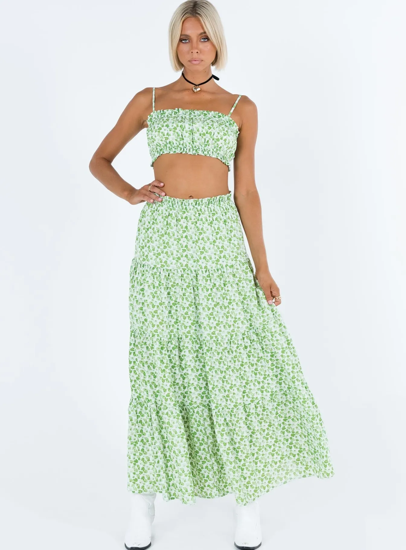 Princess Polly Perrin Set Green Floral Store