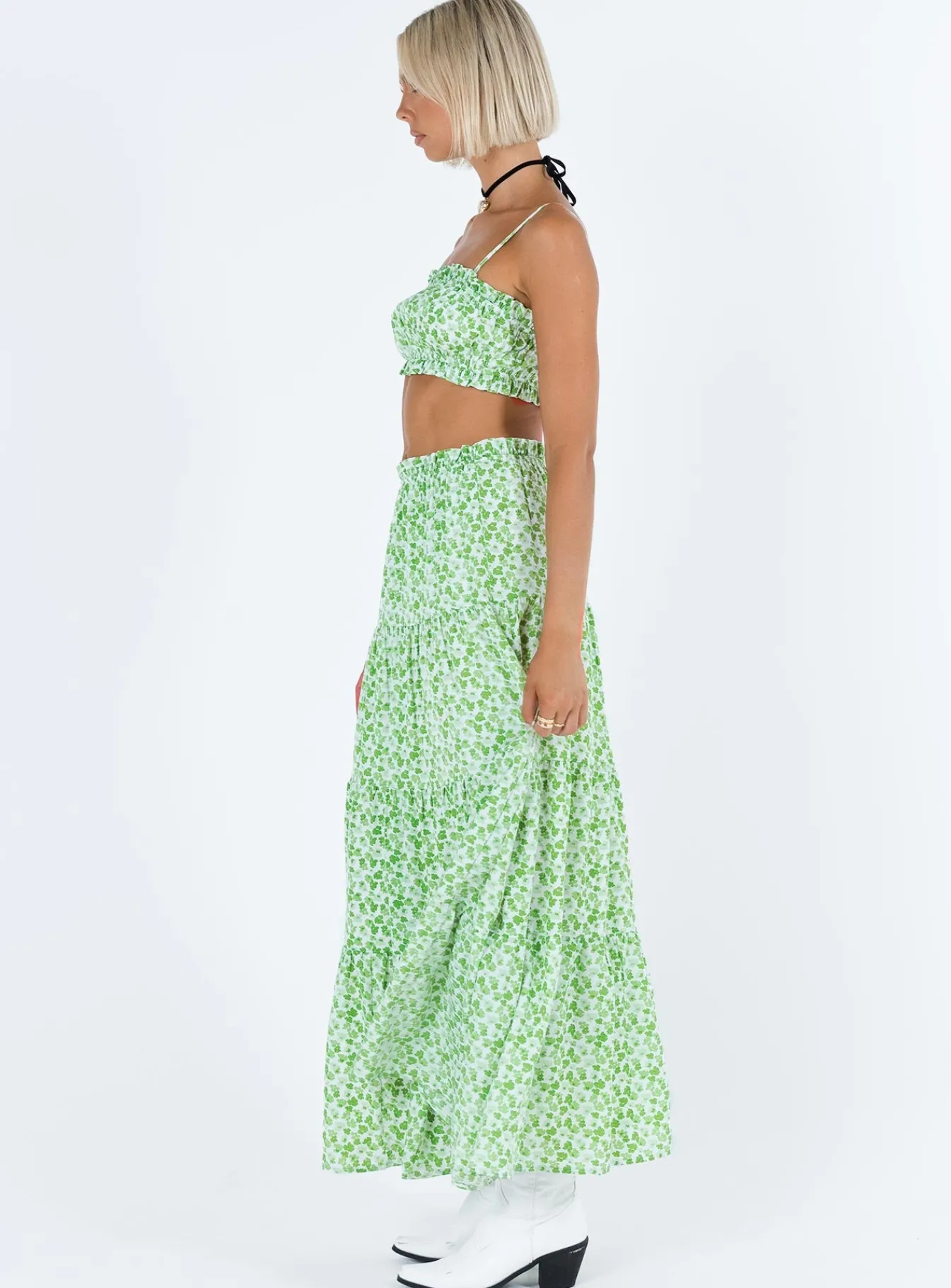 Princess Polly Perrin Set Green Floral Store