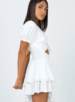 Princess Polly Perry Romper White Outlet