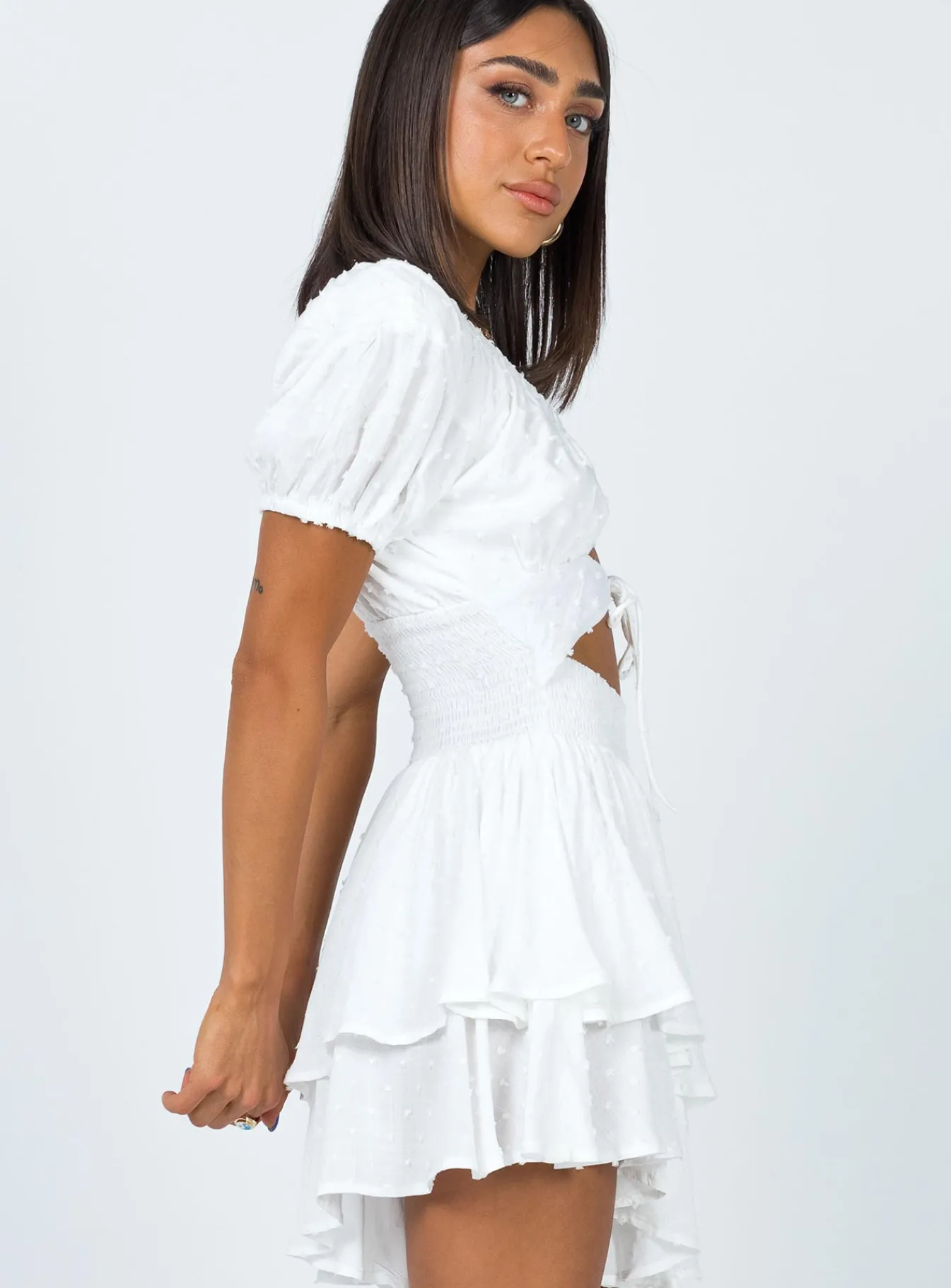 Princess Polly Perry Romper White Outlet