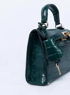 Princess Polly Peta &Amp; Jain Hedi Mini Top Handle Bag Green Croc Discount