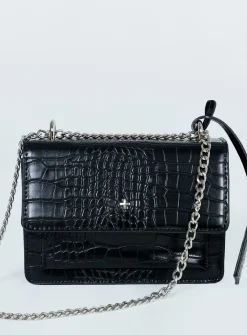 Princess Polly Peta &Amp; Jain Lissycroc / Silver   Black New