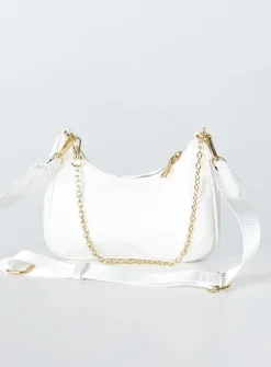 Princess Polly Peta &Amp; Jain Paloma Crossbody Bag White Pebble / Gold White / Gold Hot