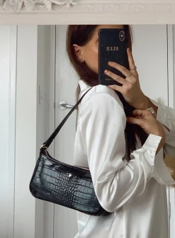 Princess Polly Peta &Amp; Jain Piper Bag  Black Croc Flash Sale
