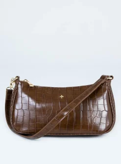 Princess Polly Peta &Amp; Jain Piper Bag Chocolate Croc   Brown Croc Outlet