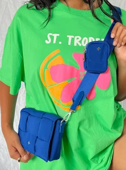 Princess Polly Peta &Amp; Jain Vespa Crossbody Nylon Bag  Blue Cheap