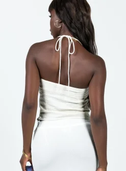 Princess Polly Peyra Top Ivory Clearance