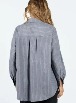 Princess Polly Peza Shirt Grey Store