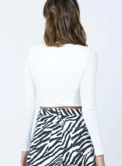 Princess Polly Phillipa Long Sleeve Top White Discount