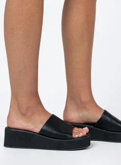 Princess Polly Philly Sandals  Black Flash Sale
