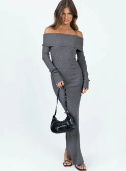 Princess Polly Phylis Off The Shoulder Maxi Dress Slate Cheap