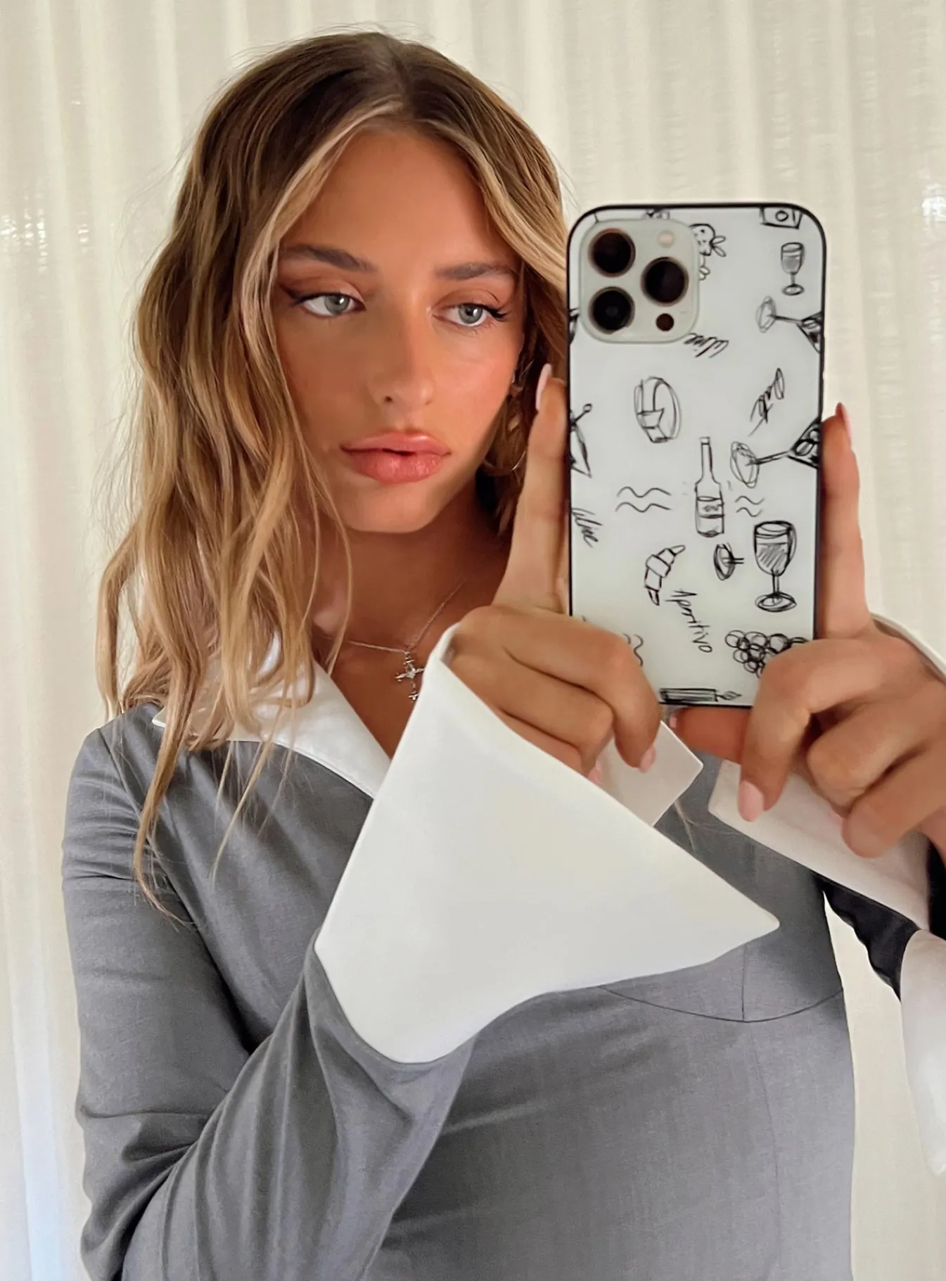 Princess Polly Picnic Iphone Case Black / White Clearance