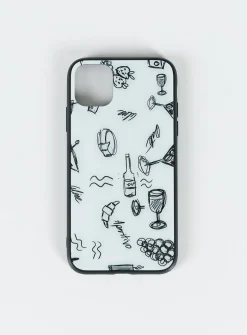 Princess Polly Picnic Iphone Case Black / White Clearance