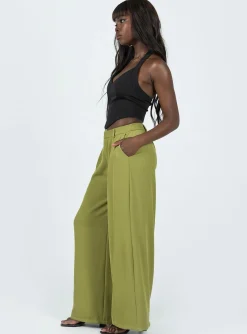 Princess Polly Plazzo Wide Leg Pants Khaki Discount