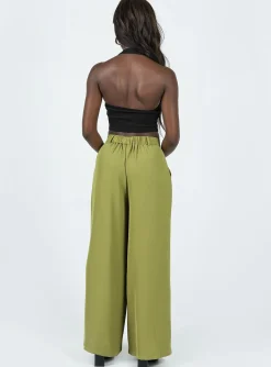 Princess Polly Plazzo Wide Leg Pants Khaki Discount