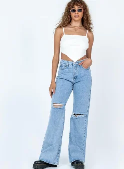 Princess Polly Polina Top  White Cheap