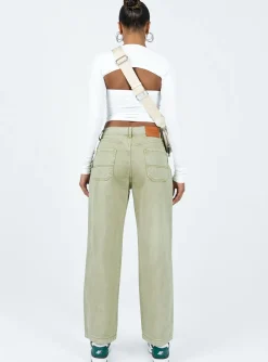 Princess Polly Poseidon Slouch Denim Jean Khaki Online