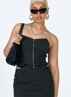Princess Polly Prepped To Prime Corset  Black Sale