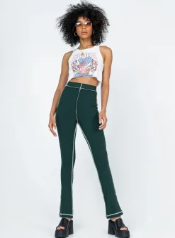 Princess Polly Presley Pants Green Flash Sale