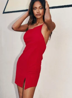 Princess Polly Priya Mini Dress  Red Cheap